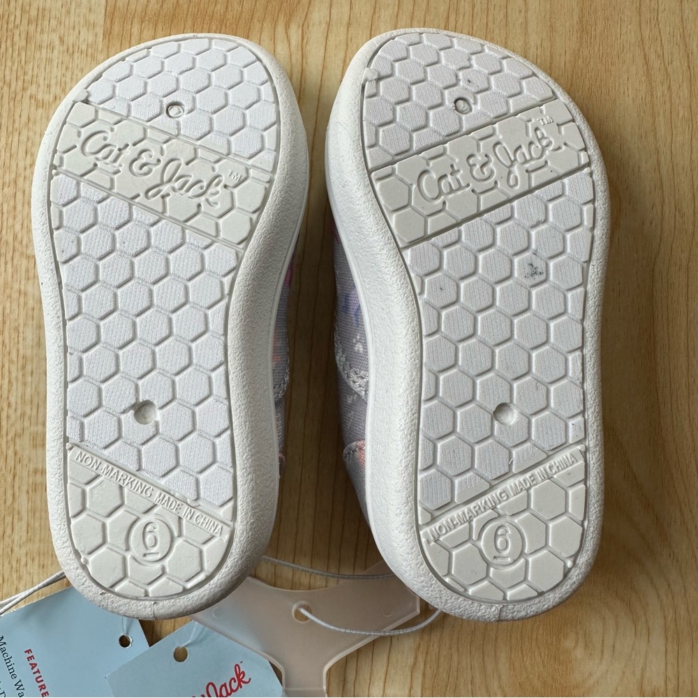 Cat & Jack Rory Unicorn Slip On Sneakers in Gray/Pink - Girls Size 6 NWT, Target - Picture 13 of 16